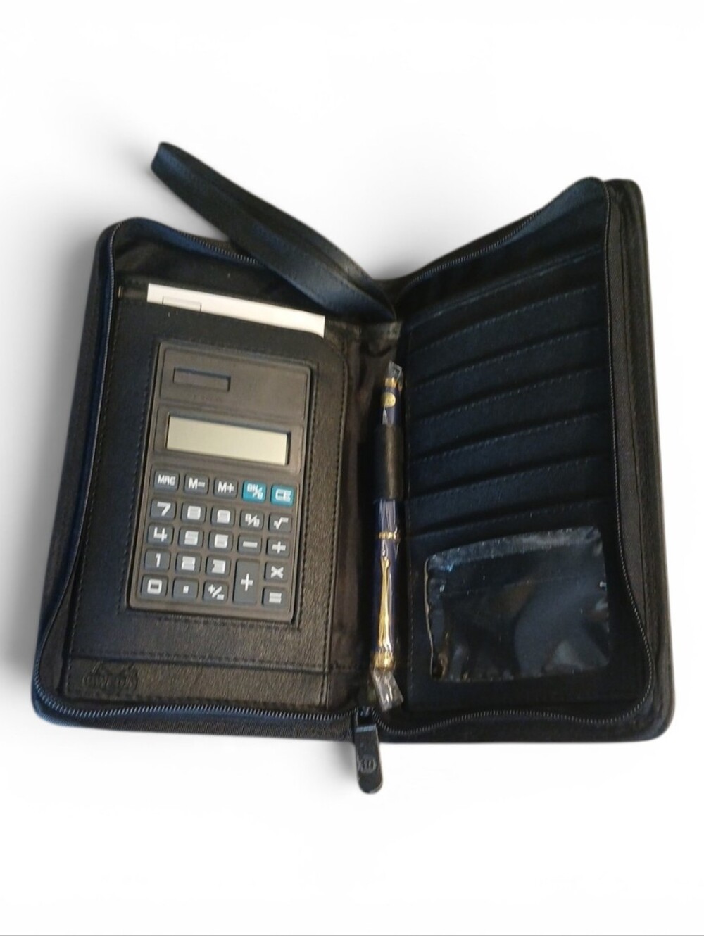 Sweda Leatherette Cell Phone Wallet & Solar-Powered Multi-Function Calculator
